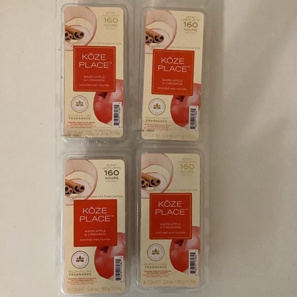 Koze Place Warm Apple & Cinnamon Wax Melts With Room Filling Fragrance 4Packs